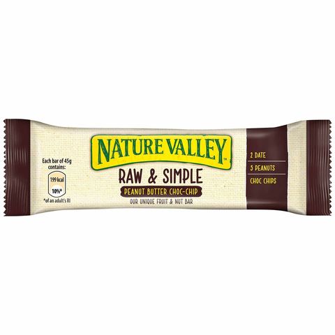 Nature Valley Raw & Simple Peanut Butter Chocolate Chip Bar 45g