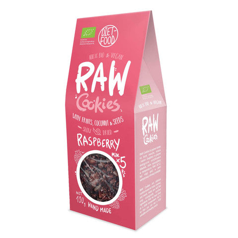 Diet Food Bio Raw Cookies Raspberry 100g