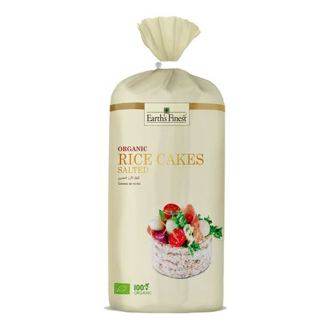 Earth\'s Finest Organic Rice Cakes Salted 100g
