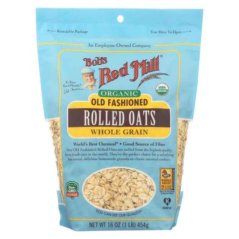 Bob\'s Red Mill Organic Rolled Oats Whole Grain 454g
