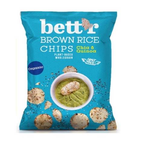 Bett\'R Brown Rice Chips With Chia And Quinoa 60g