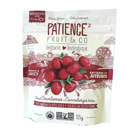 Patience Fruit and Co Organic Dried Cranberries 113g