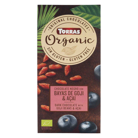 Torras Organic Dark Chocolate with Goji and Acai Berries 100g
