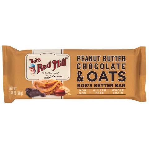 Bob\'s Red Mill Peanut Butter Chocolate and Oats Bar 50g