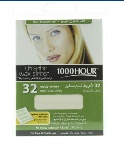 1000 Hour Ultra Thin Medium Wax Strips Pack of 32