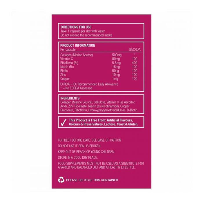 Natures Aid Collagen With Vitamin c Zinc & B-Vitamin 90 Vegetable capsules