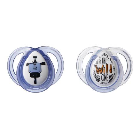 Tommee Tippee Closer To Nature 2X 0-6M Anytime Soother Assorted