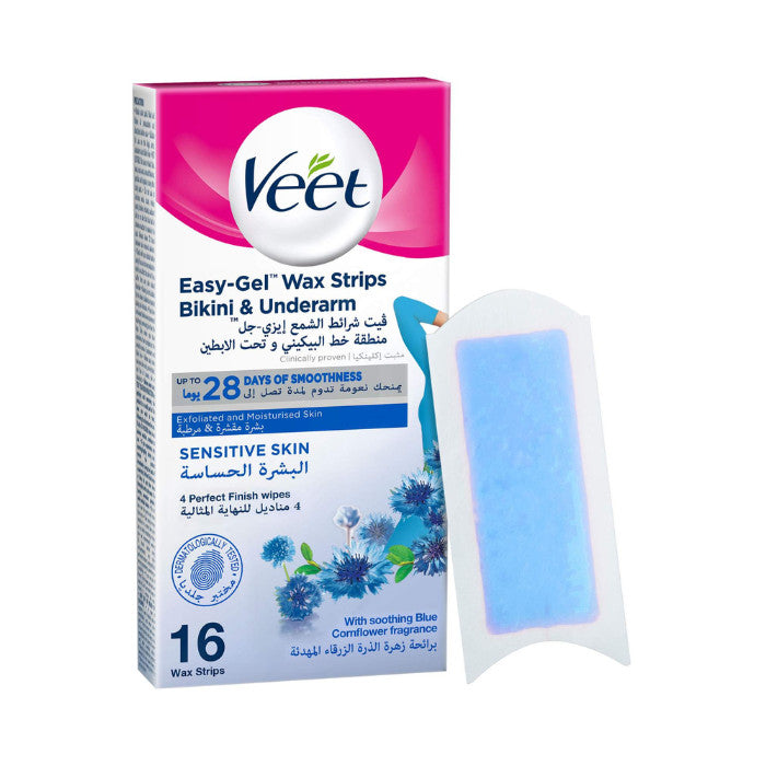 Veet Wax Strips Bikini & Underarm Sensitive 16's