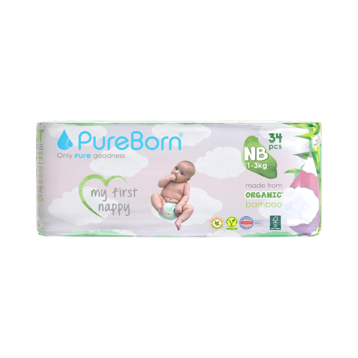 Pureborn Diapers New Born Singles 34's