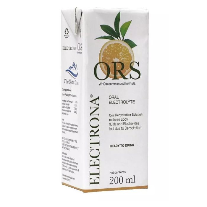 Electrona ORS Orange Flavour Oral Liquid 200 ml