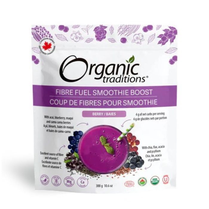 Organic Traditions Fibre Fuel Smoothie Boost Berry 300 g