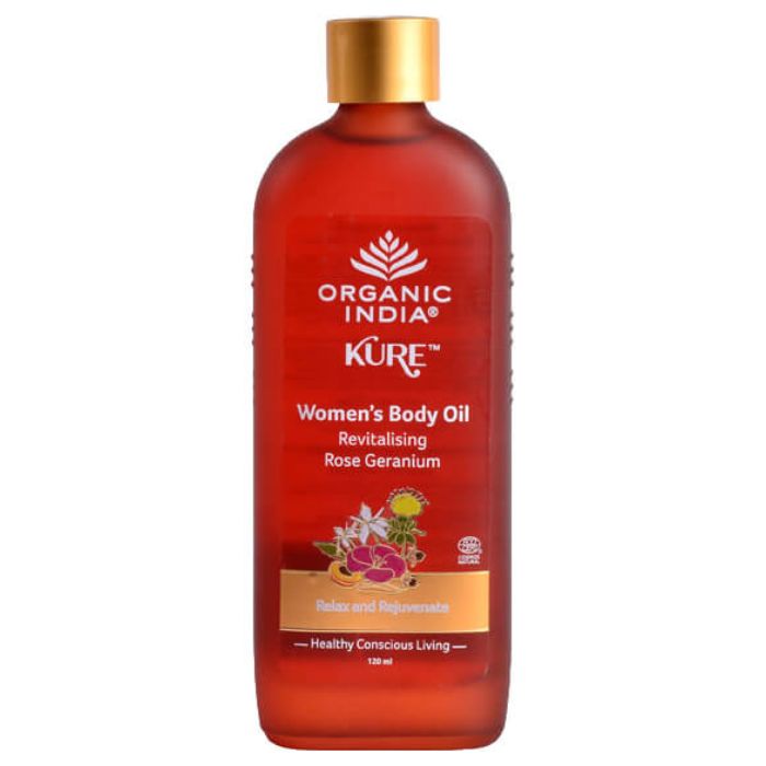 Organic India Kure Women's Body Oil Rose Geranium 120 ml