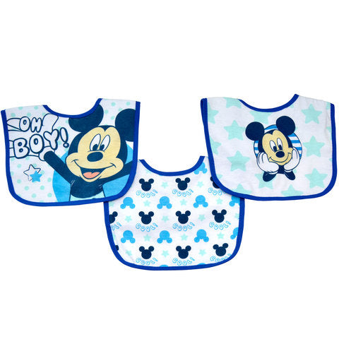 Disney Mickey Cotton Bib Pack of 3