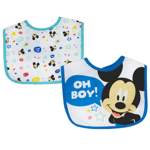 Disney Mickey Cotton Bib Pack of 2