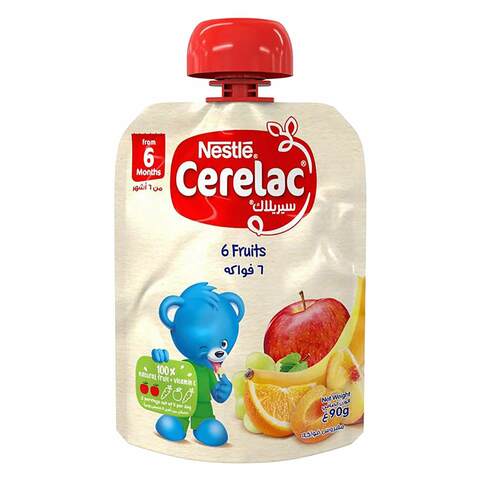 Nestle 6 Fruits Baby Cerelac 6 Month 90g