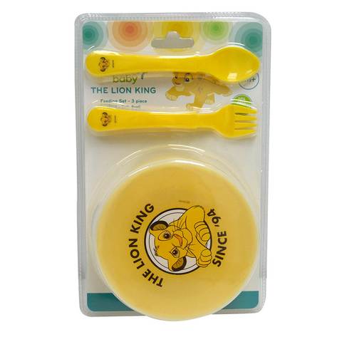 Disney - Baby 3Pcs Feeding Set, Bowl, Spoon And Fork - Lion King