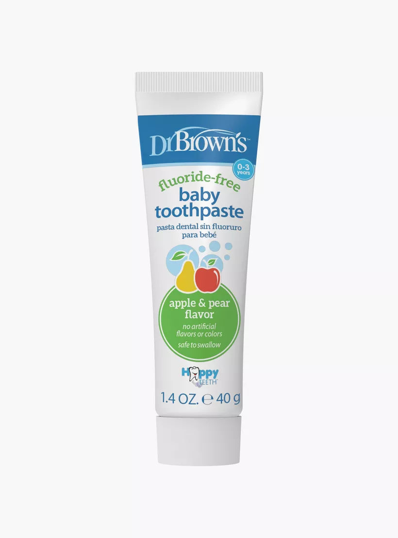 Dr. Brown's Happy Teeth Fluoride-Free Toothpaste, Apple/Pear