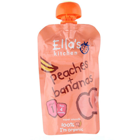 Ella\'s Kitchen Peaches and Bananas Fruit Puree 120g