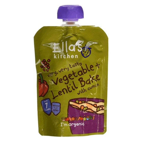Ella\'s Kitchen Vegetable Lentil Bake with Cumin Baby Food Pouch 130g