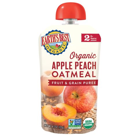 Earth Best Organic Fruit & Grain Puree Apple Peach Oatmeal Stage 2 119g