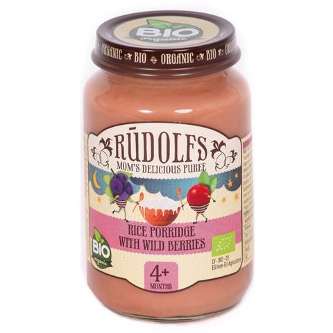 Rudolfs Wild Berries Baby Puree Rice Porridge 190g in Organic