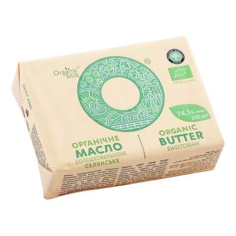 Organic Milk Butter sweet Cream 74.5% 200g