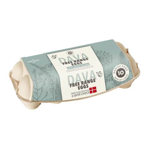 Dava Free Range Eggs 10\'s