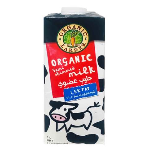Organic Larder Semi Skimmed Milk 1L