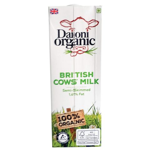 Daioni Organic Semi Skimmed Cow\'s Milk 1L