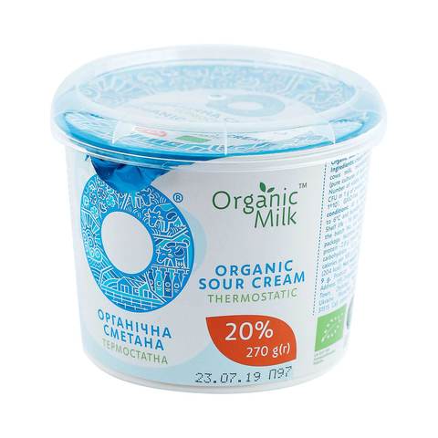 Organic Sour cream thermostatic 20% 270g