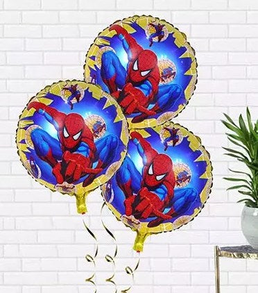 3 Spider Man Printed Balloons
