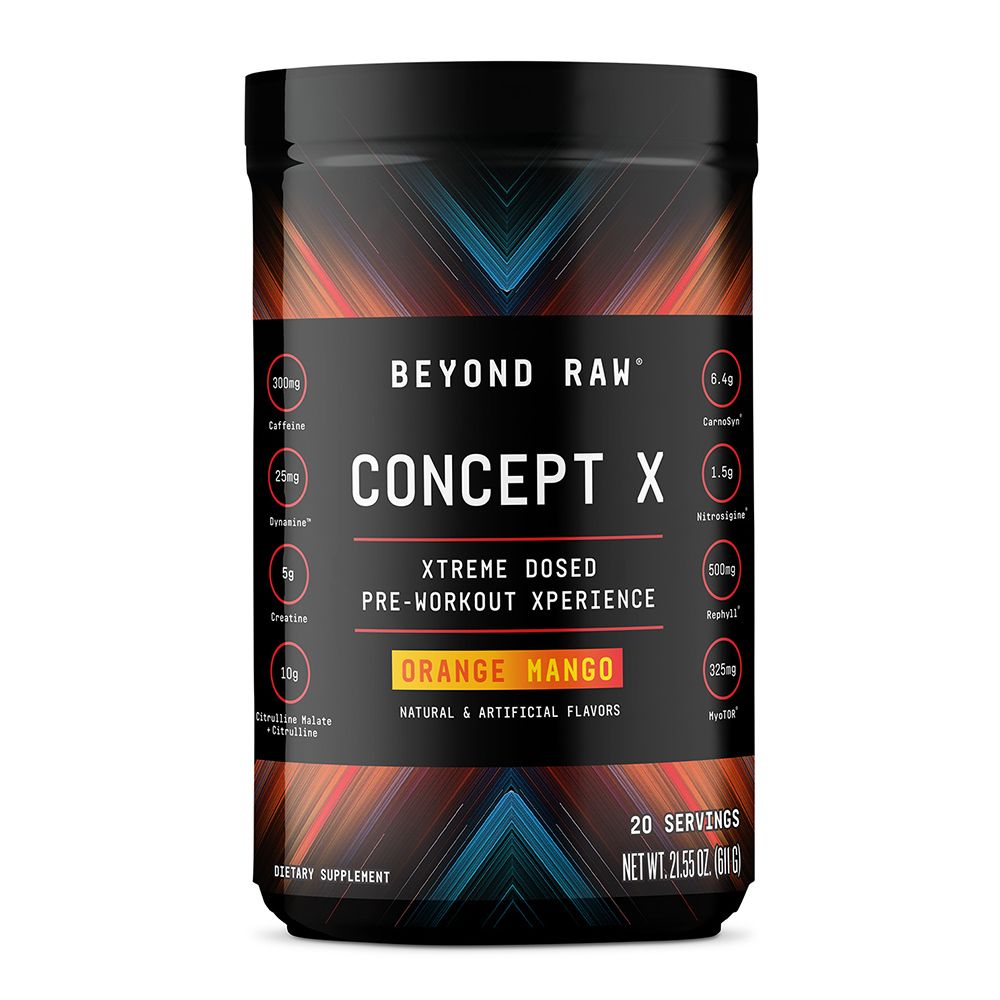 GNC BEYOND RAW® Concept X Pre-workout (Orange Mango) 20 Servings