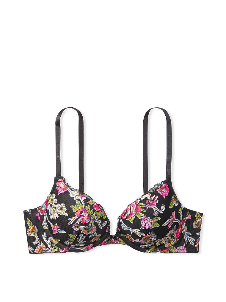 Embroidered Push-Up Bra
