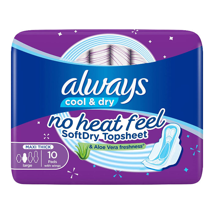 Always Clean & Dry Wings Large 10's