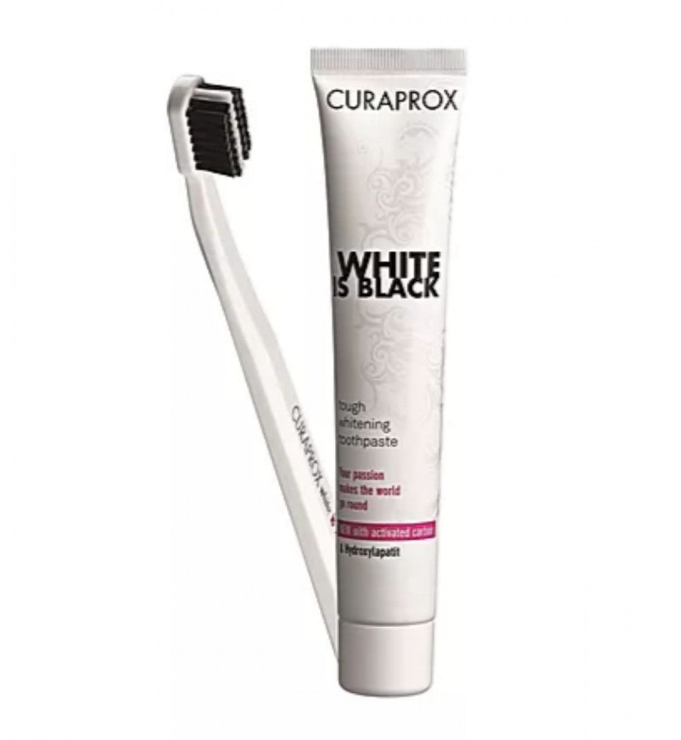 Curaprox White Is Black 90ml + Toothbrush Ultra Soft