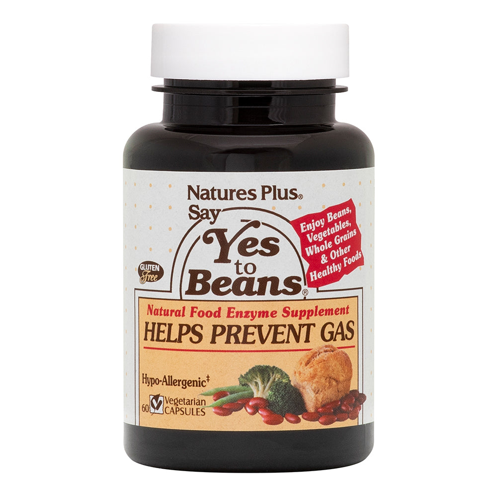 Natures Plus Say Yes To Beans Natural Food Enzyme Complex 60 Capsules