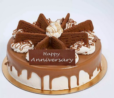 500 grams Lotus Biscoff Cake For Anniversary