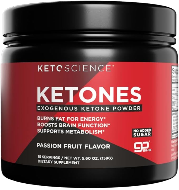 Keto Science Ketones Powder Dietary Supplement, Sugar-Free Lemon Drink Mix, Supports Carb-Fighting Diet & Weight Loss, Packaging May Vary, Green, 5.3 Oz