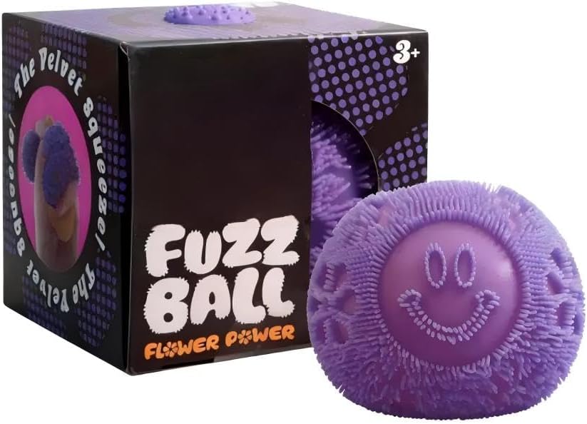 Velvety Wave Pattern Stress Relief Squeeze Ball - Soft Tactile Hand Exerciser for Pressure Relief & Focus - Ergonomic Desk Accessory for Office, Home & Travel - Elegant Gift for Adults (purple)
