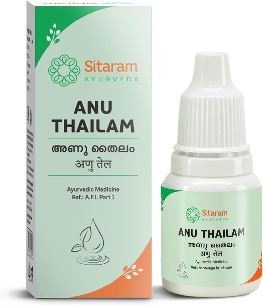 Sitaram Ayurveda Anutailam | Ayurvedic Nasya Oil for Sinus & Breathing Support | Helps Relieve Nasal Congestion & Dryness | With Jivanti, Yashtimadhu & Bilva | 10 ml (Pack of 3)
