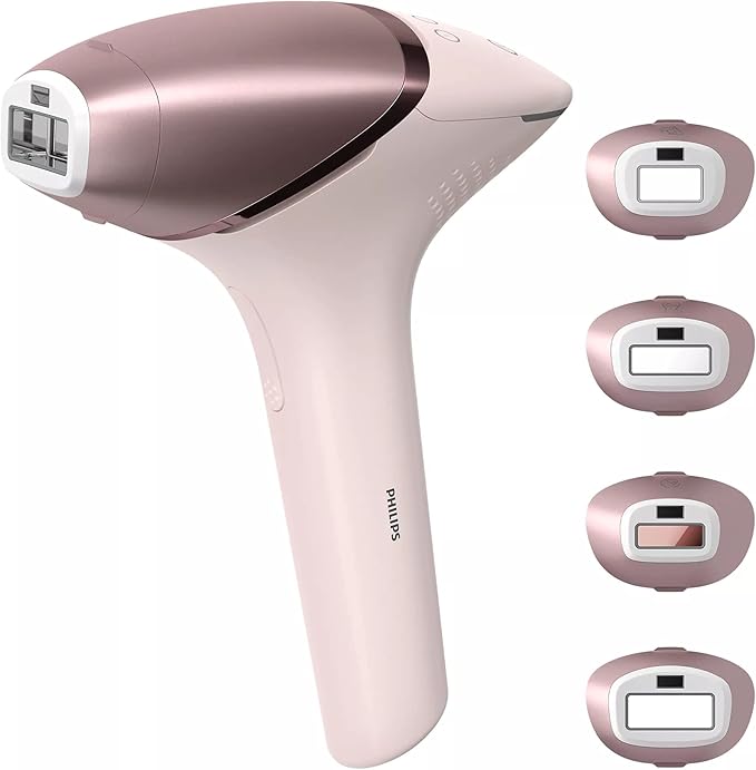 PHILIPS Lumea IPL Epilator with 4 attachments for Face, Body, Underarm and Bikini, Cordless, Model: BRI958/60, Rose Gold