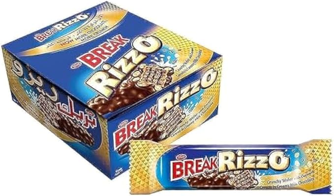 Tiffany Break Rizzo Crunchy Wafer with Caramel & Crispies in Milk Chocolate Box 12 x 28 g