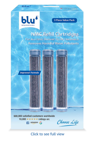 Blu - NMC Refill Cartridges For Ionic Shower Filter Handheld - 3 Piece Value Pack