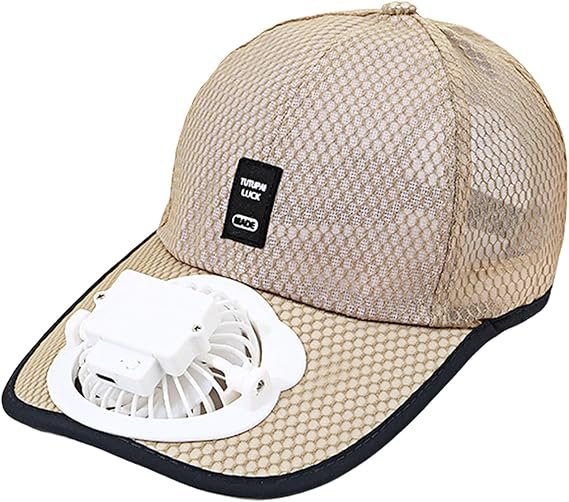 Sunshade Hat with Fan Baseball with Electric Fan Breathable Hat for Exercise Soccer Yoga Running Sports