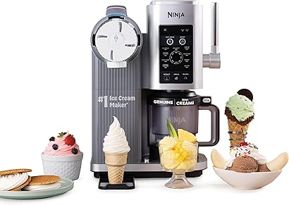 Ninja CREAMi Scoop and Swirl Soft Serve and Ice Cream Maker with 2x Tubs, 13 Functions, Makes Ice Cream, Soft Serve, Gelato, Sorbet, Milkshakes...