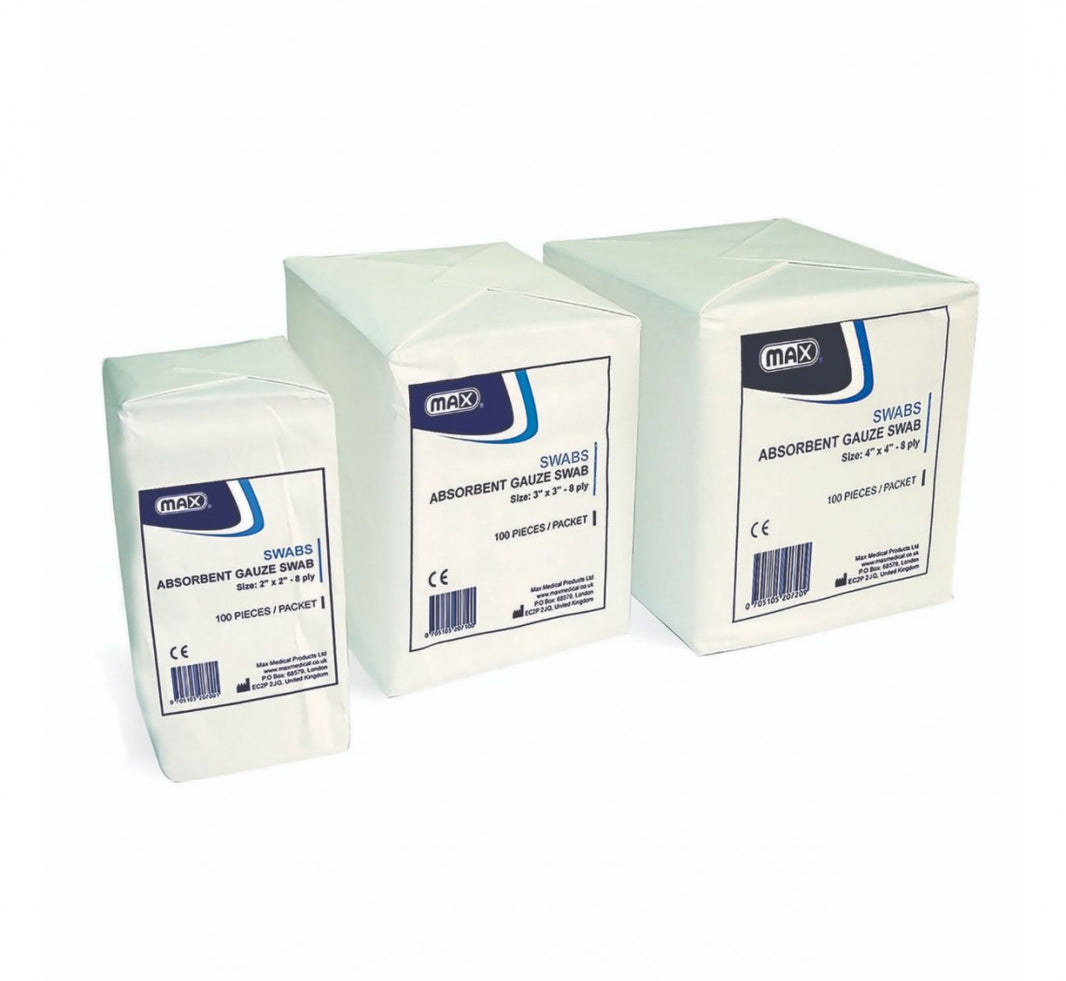 Max Gauze Swab 8ply 2&x2&