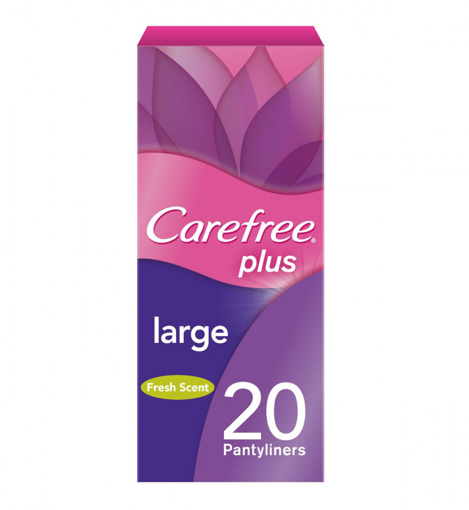 Carefree Plus Large Fresh Scent Panty Liners Pack Of 20