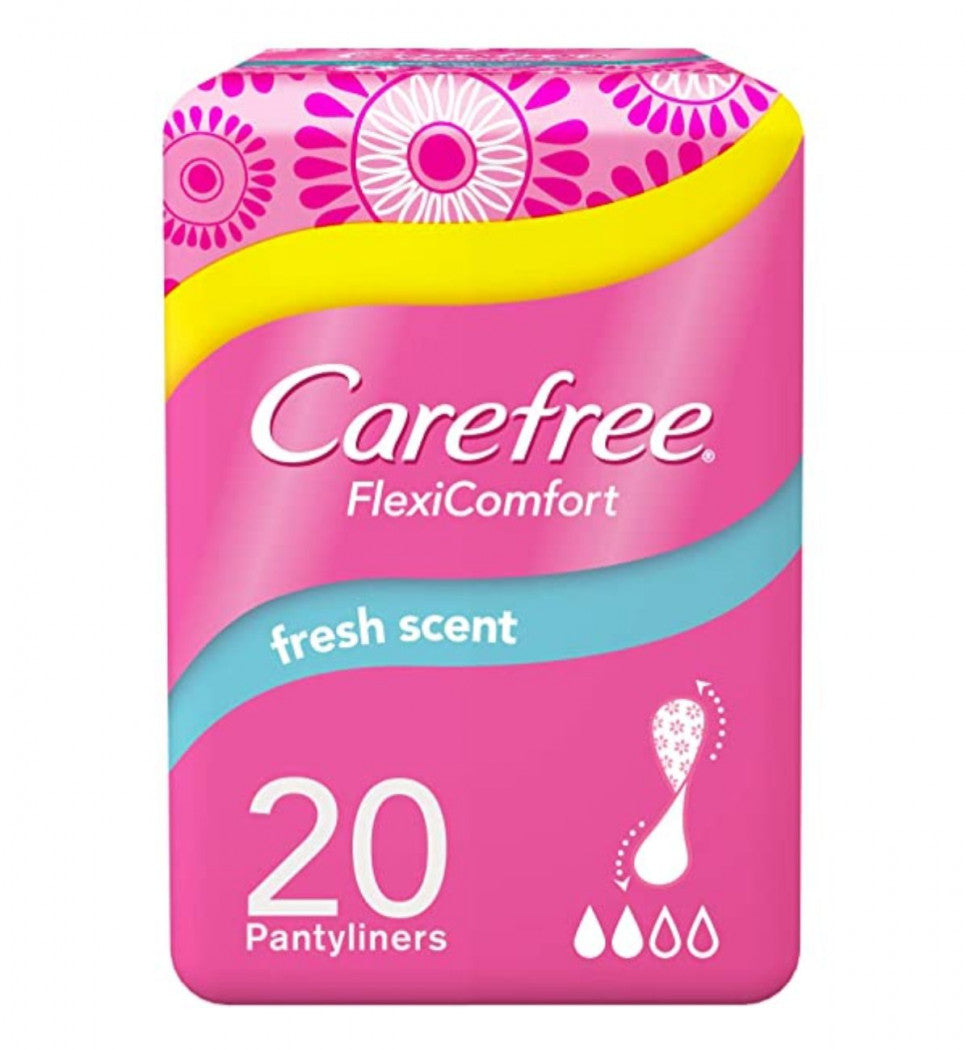 Carefree Panty Liners, Flexicomfort, Fresh Scent, Pack Of 20