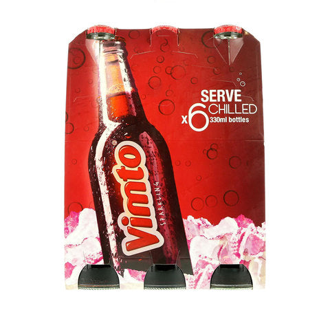 Vimto Sparkling Soft Drink 330ml x Pack of 6