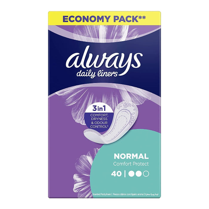 Always Comfort & Protect Normal Pantyliners 40's